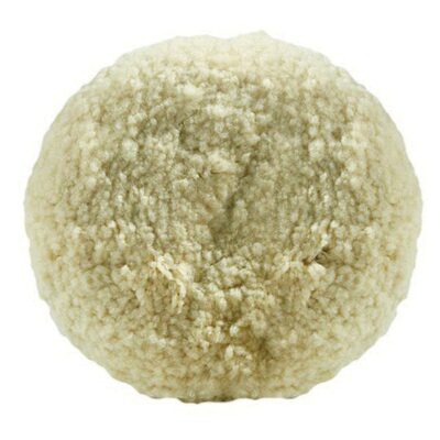 Buff And Shine 803N Double Sided Buffing Pad, 8 in Dia, 100% Twisted Wool, Natural