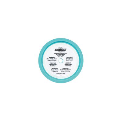 Buff And Shine 852WG Convoluted Face Buffing Grip Pad, 8 in Dia, 1-1/2 in THK, Hook and Loop Attachment, Light Blue