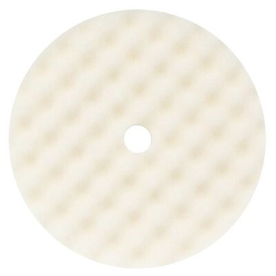 Buff And Shine 899FBW Convoluted Face Coarse Grip Pad, 8 in Dia, 1 in THK, Foam Pad, White