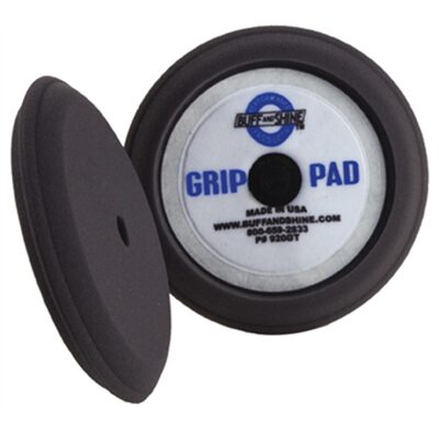 Buff And Shine 920GT Buffing Grip Pad with Center Tee, 9 in Dia, 1-1/2 in THK, Hook and Loop Attachment