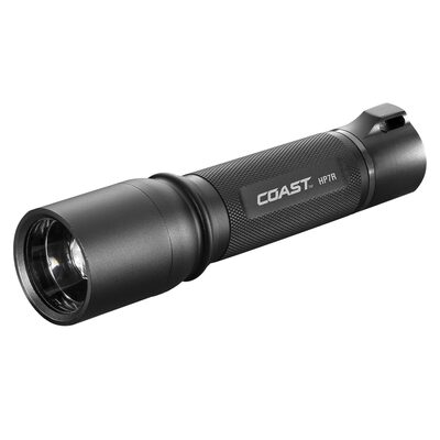 COAST Products HP7R 300 Lumen High Performance Lithium Ion Rechargeable or Alkaline Battery Flashlight with Slide Focus - Black