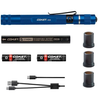 COAST Products HP3R 500 Lumen  Rechargeable Penlight with Twist Focus - Blue