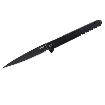 COAST Products LX532 1919 Founders Series Origin Assisted Open Titanium Nitride Coated 9Cr18Mov Drop Point Blade with Frame Lock Folding Pocket Knife - Black
