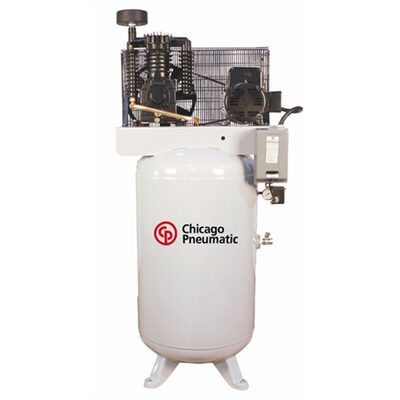 Chicago Pneumatic 10 HP 3 Phase 120 Gal Vertical Tank
