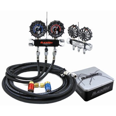 CPS Products BLACKMAX  CHROME MANIFOLD set in a Collectors TIn