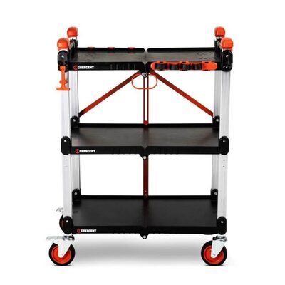 CRESCENT FOLDABLE THREE SHELF CART (LARGE)