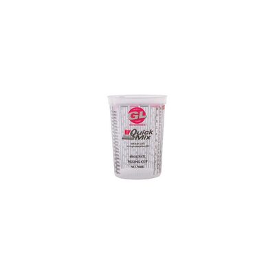 Coster G.L. Ent. Quick Mix 940 Measuring and Mixing Cup with Lid, 40 oz, Clear