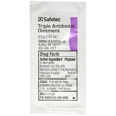 Chaos Safety Supplies Triple Antibiotic Ointment .5 gram Packets (Box of