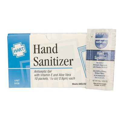 Chaos Safety Supplies HAND SANITIZER,.9GM, 10/UNIT