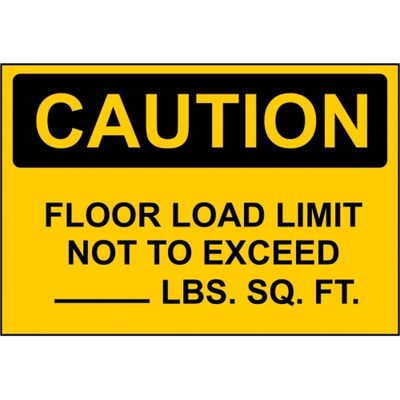 Chaos Safety Supplies Floor Load Limit Sign