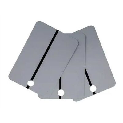 CTW International Metal Spray Samples - Black Stripe on MEDIUM GRAY, 25 pcs per box