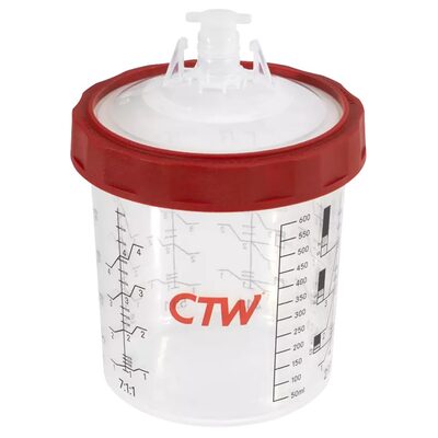 CTW International CS-90 90ml/3oz Premium Disposable Spray Cup Paint System 190 Micron FIlter (50)