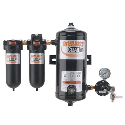 DeVilbiss 3-stage desiccant air dryer system