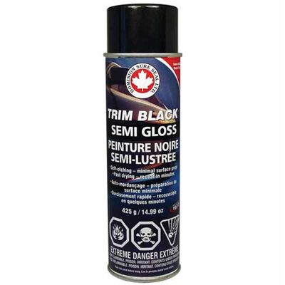 Dominion Sure Seal 24003 Trim Paint, 15 oz Aerosol Can, Aerosol, Semi Gloss Black