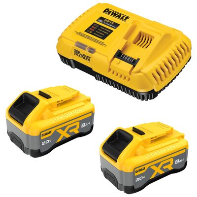 DeWalt 20V MAX XR POWERPACK 8Ah Battery 2-Pack with Charger