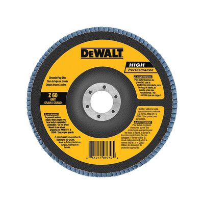 DEWALT 5-Inch By 7/8-Inch 36-Grit Zirconia Flap Disc