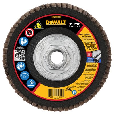 DEWALT 40G T29 Xp Ceramic Flap Disc, 4-1/2" X 5/8"