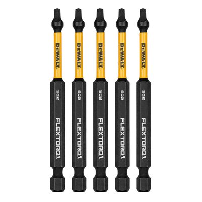 DEWALT 3.5In Square #2 Flextorq 5Pk