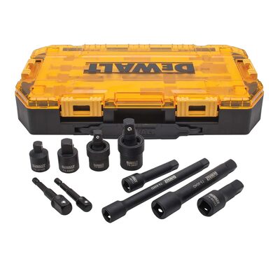 DEWALT Impact Driver Socket Adapter Set, 10-Piece 3/8" & 1/2" Drive Metric