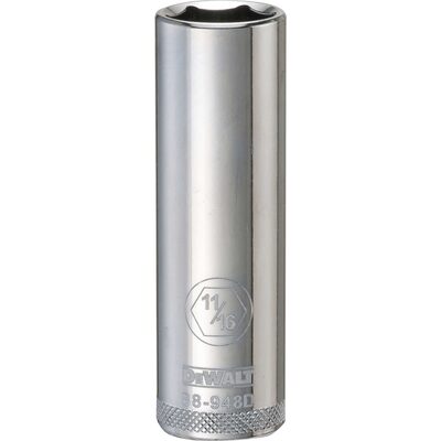 DEWALT 001Pc 12Dr Deep Socket-06Pt-11/16