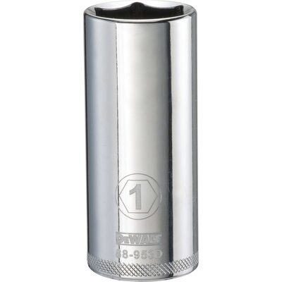 DEWALT 6 Point 1/2" Drive Deep Socket 1" SAE