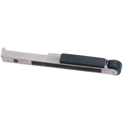 Dynabrade Contact Arm Assy, 5/8" Dia. x 3/8" W, Rubber Wheel, with 1/2" (13 mm) W Platen