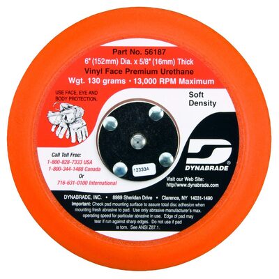 Dynabrade PAD 6" NON VAC