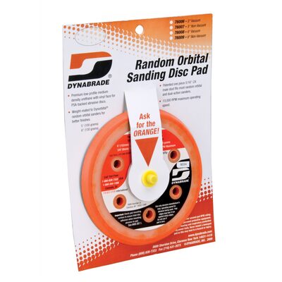 Dynabrade 6" Vacuum Orbital Sanding Pad Hook (carded)