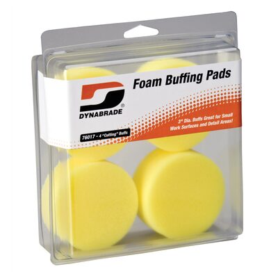 Dynabrade 3" Yellow Foam Cutting Pads (Four in clear pkg.)