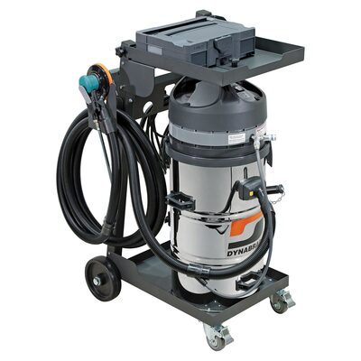 Dynabrade Automotive Mega-Raptor Vac&reg;Pro Pack Vacuum System: Vacuum Kit w/6" Spirit ROS & Cart, M-Class, 120v/60Hz, 15 Amp, 20 gal.