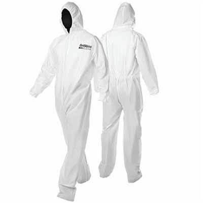 Devilbiss CLEAN 803674 Disposable Coverall, 3X-Large, White, Nylon, Elastic Waist