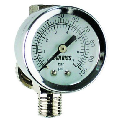 Devilbiss HAV-512 High Output Air Adjusting Valve with Gauge, 1/4 in MNPT inlet x 1/4 in FNPT Outlet