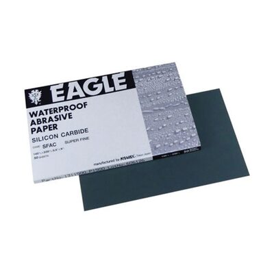 Eagle Abrasives, Inc. KOVAX 131-2000 Sanding Sheet, 5-1/2 in W x 9 in L, 2000 Grit, Silicon Carbide Abrasive, Paper Backing, Wet