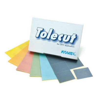 Eagle Abrasives, Inc. KOVAX Tolecut 191-1521 8-Cut Stickon Block Sheet, 70 mm W x 114 mm L, 3000 Grit, K-3000 Grade, Black