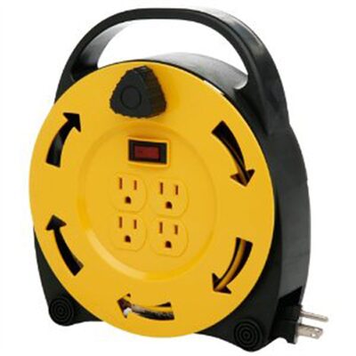Coleman Cable 25' MT RET RL W/MT T/L