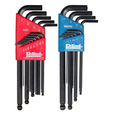 Eklind Tool Company HEX KEY SET 22 PC BALL END 13213/13609 COMBO