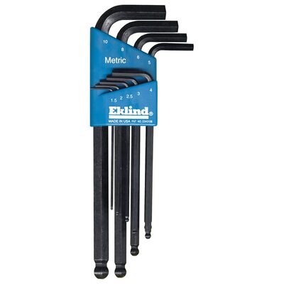 Eklind Tool Company HEX KEY SET 9 PC BALL END METRI LNG 1.5-10MM