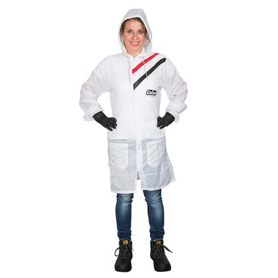 EMM Specilaties Colad 510162 5101 Series Blank Plain Spray Coat, 3X-Large, White, Nylon