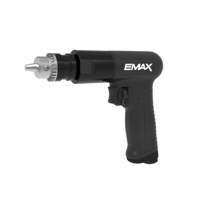 Emax Compressor Ind 3/8" Reversible Air Drill, 6.1 CFM, 1/4" Inlet