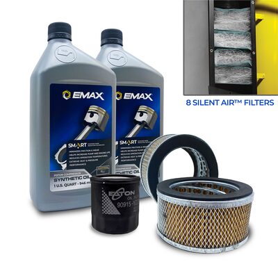Emax Compressor 5-Year Extended Warranty Filter Maintenance Kit for 5HP, 7.5HP, 10HP Piston Compressor w/ Silent Air & Spin-on Oil Filter