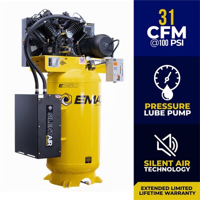 Emax Compressor Compressor 7.5 HP 2 Stg 1 Ph Vert 80 Gal