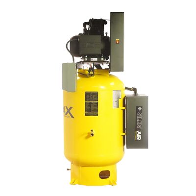 Emax Compressor Industrial Plus 15 HP 3 PH 120 GALLON VERTICAL WITH AIR SILENCER-With 3CYL Pressure Lube Pump