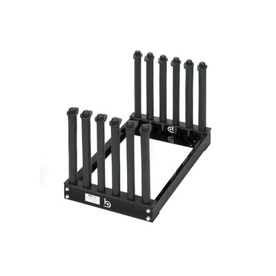Equalizer Industries Constructed of heavy-gauge steel with a powder-coat finish for all-weatherprotection and low maintenance. Secures windshields in place with theproprietary finger-lock design to prevent damage in transit. Made in the USA. 5-Slot With 1