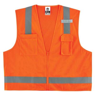Ergodyne 8249Z XS Orange Type R Class 2 Surveyors Vest