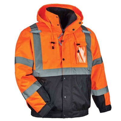 Ergodyne 8381 M Orange Type R Class 3 3-in-1 Bomber Jacket