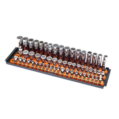 Ernst Mfg. 3 Rail Twist Lock Socket Boss 18", Orange- 1/4", 3/8" & 1/2"