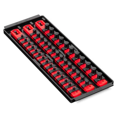 Ernst Mfg. 3 Rail Twist Lock Socket Boss 13", Red - 1/4", 3/8" & 1/2"