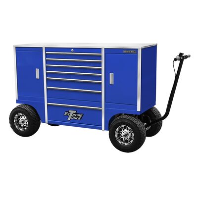Extreme Tools Extreme Tools 70" 7 Drawer/2 Cmprtmt Pit Box, Blue