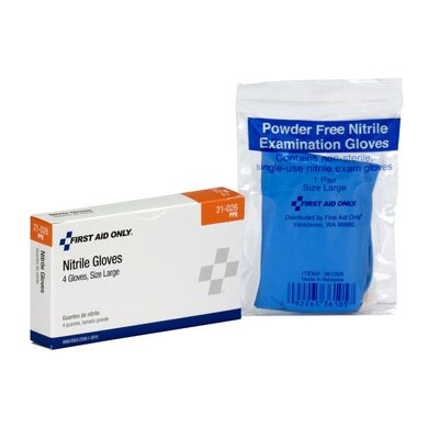 First Aid Only Nitrile Exam Gloves 4/box