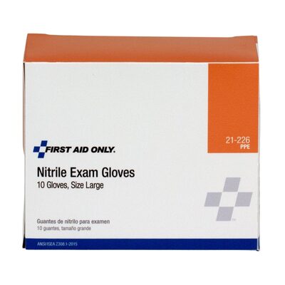 First Aid Only Nitrile Exam Gloves 10/box